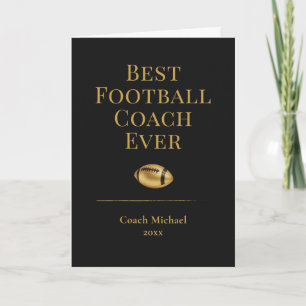 Bester Fußballtrainer überhaupt Elegantes Schwarz  Dankeskarte