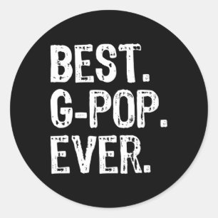 Bester G-Pop je Familie Cooler Funny Gpop Runder Aufkleber