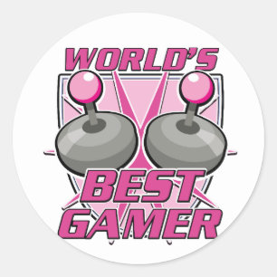 Bester Gamer der Welt Runder Aufkleber
