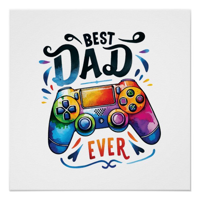 Bester Gamer-Vater je Poster (Vorderseite)