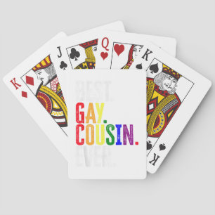 Bester Gay Cousin je LGBT Pride Gay Cousin Geschen Spielkarten