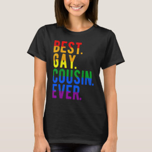 Bester Gay Cousin je Lgbt Pride Regenbogen Flag Fa T-Shirt