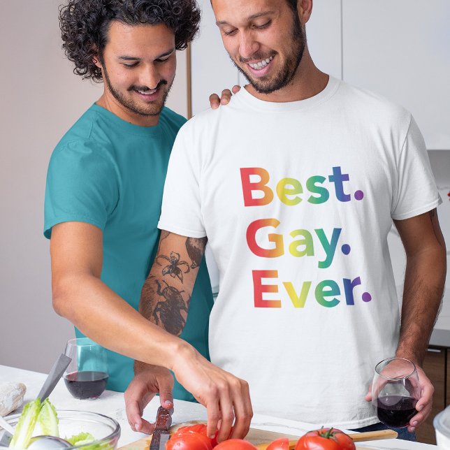Bester Gay Ever LGBT Rainbow Flag T - Shirt (Von Creator hochgeladen)