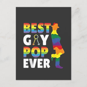 Bester Gay Pop je LGBT Prix Monat Großvater Vater Einladungspostkarte