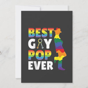 Bester Gay Pop je LGBT Prix Monat Großvater Vater Feiertagskarte