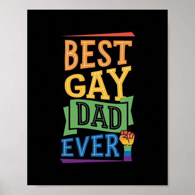 Bester Gay Vater Niedlicher Funny Gay Pride von So Poster (Vorne)