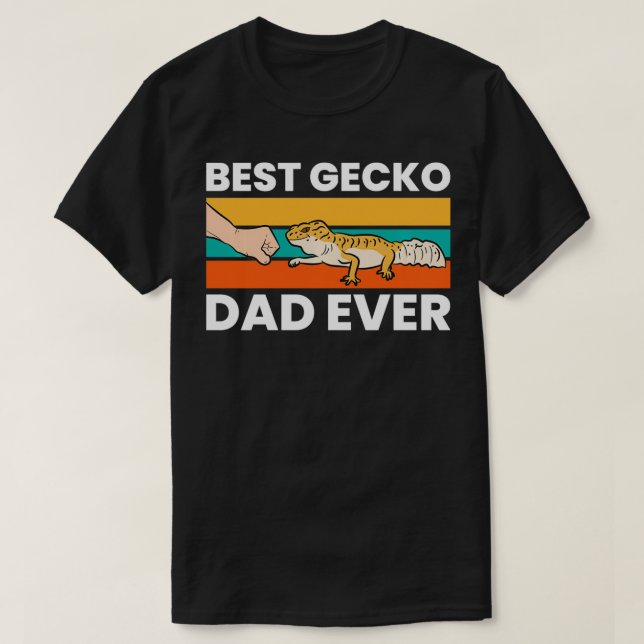 Bester Gecko Vater je Lizard Leopard Gecko T-Shirt (Design vorne)