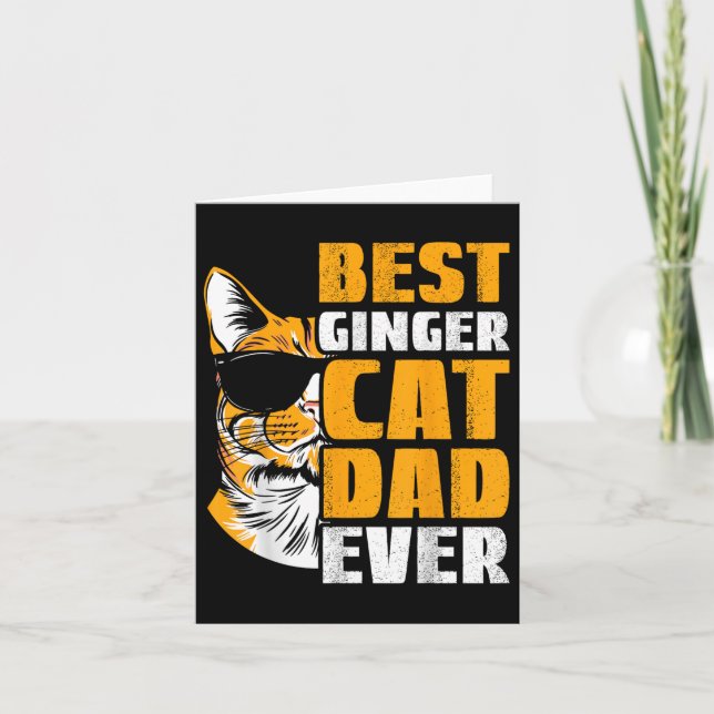 Bester Ginger Cat Vater je Cat Lover Karte (Vorderseite)