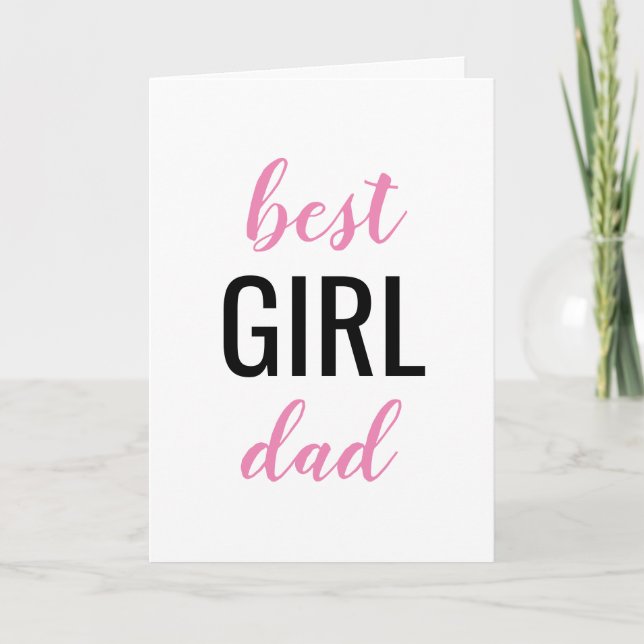 Bester Girl-Vater-Vatertag Karte (Vorderseite)