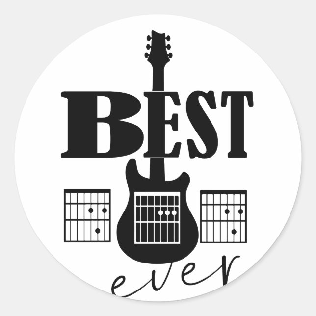 Bester Gitarrenpapa jemals den Besten Rockstar-Vat Runder Aufkleber (Vorderseite)
