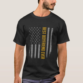 Bester Godvater je amerikanisches Flag Geschenk fü T-Shirt