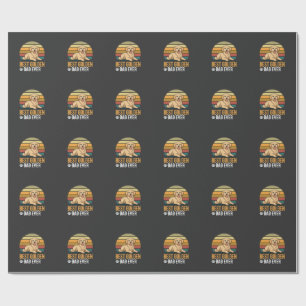 Bester Golden Retriever-Vater Aller Zeiten Retro H Geschenkpapier