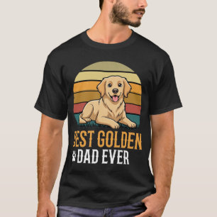Bester Golden Retriever-Vater Aller Zeiten Retro H T-Shirt