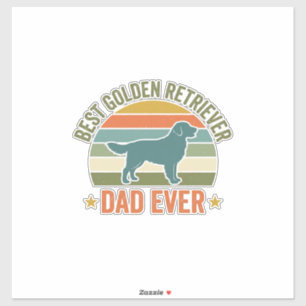Bester Golden Retriever-Vater Aller Zeiten Vintage Aufkleber