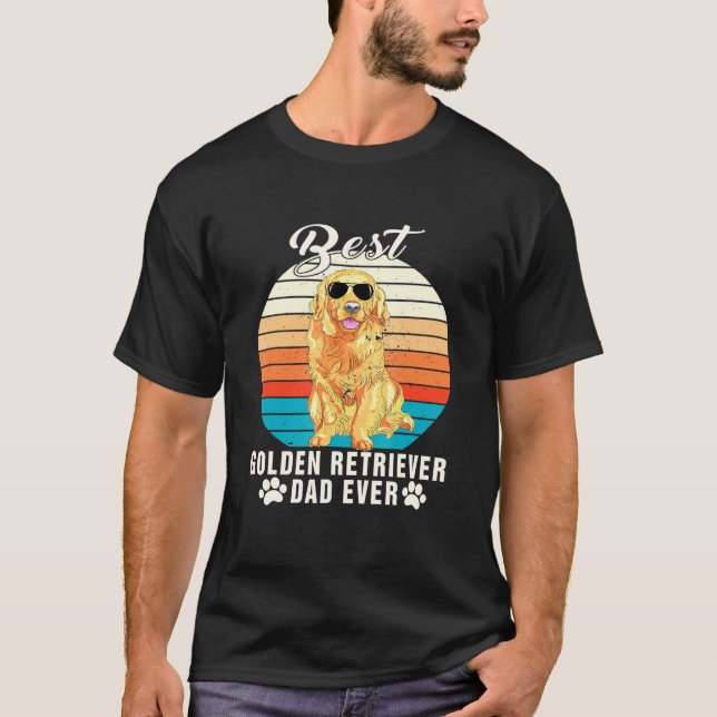 Bester Golden Retriever Vater je Hund T-Shirt (Vorderseite)