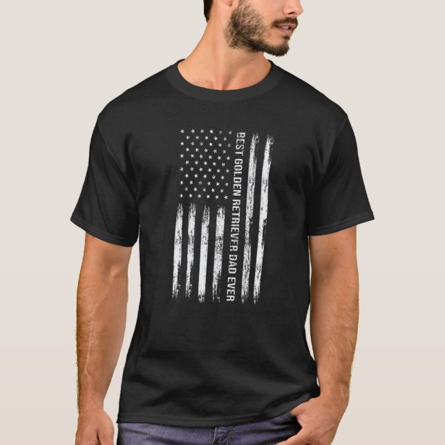 Bester Golden Retriever-Vater überhaupt Hund Ameri T-Shirt (Vorderseite)