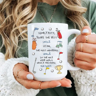Bester Golf-Onkel nach Par Lustiger Cooler Geburts Tasse