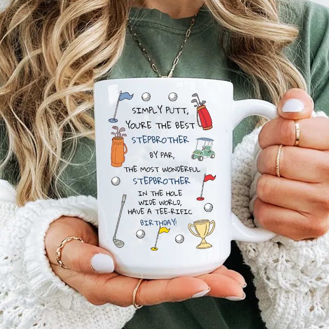 Bester Golf-Stiefbruder nach Par Funny Bro Geburts Kaffeetasse (Best Golf Stepbrother by Par Funny Bro Birthday Coffee Mug
)