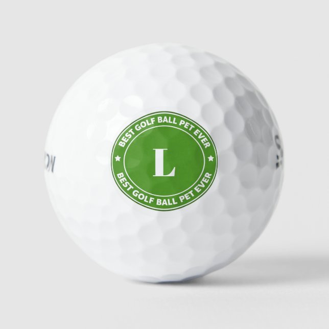 Bester Golfball-Pet Ever Anfangsbuchstabe Personal Golfball (Vorderseite)