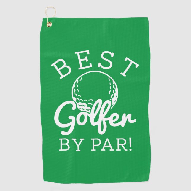 Bester Golfer nach Par Golfhandtuch (Vorderseite)