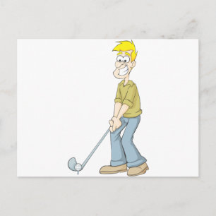 Bester Golfer Vater Golf Ball Cartoon Postkarte