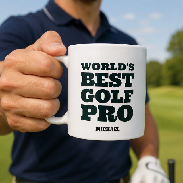 Bester Golfprofi der Welt, benutzerdefinierter Nam Kaffeetasse (Von Creator hochgeladen)