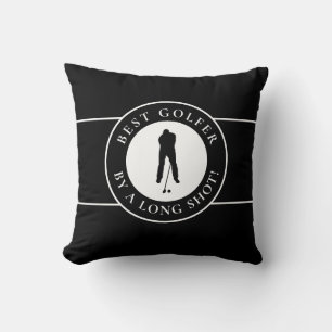 Bester Golfspieler in Schwarz und Weiß bei weitem Kissen