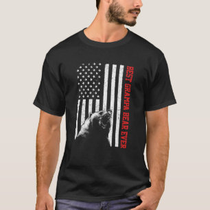 Bester Grampa-Bär je USA Amerikanischer Flaggenvat T-Shirt