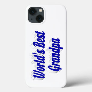 Bester grandpa-blauer Text Case-Mate iPhone Hülle
