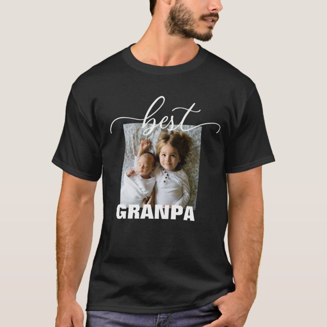 Bester GRANDPA Foto Vatertag T - Shirt (Vorderseite)