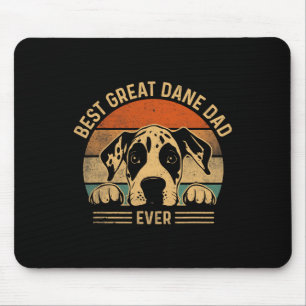 Bester Great Dane-Vater Aller Zeiten Retro Für Dad Mousepad