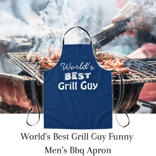 Bester Grillmeister der Welt Retro Blaues Männer-S Schürze