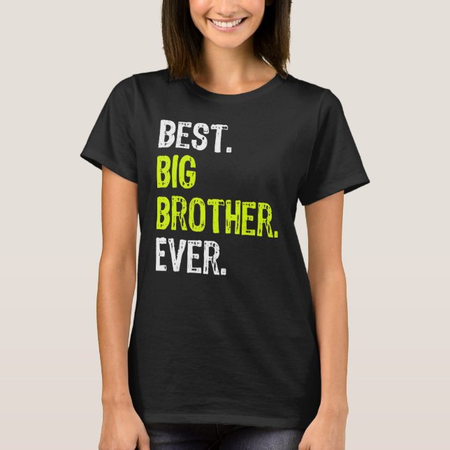 Bester großer Bruder je Teenager Ältere Geschwiste T-Shirt (Vorderseite)