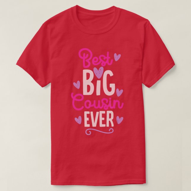 Bester großer Cousin je für Mädchen und Jungen T-Shirt (Design vorne)