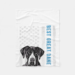 Bester Großer Dane je amerikanischer Flag Funke D Fleecedecke