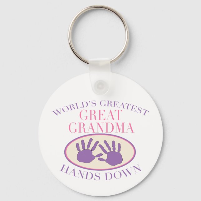 Bester großer Oma Handdown-T - Shirt Schlüsselanhänger (Vorderseite)