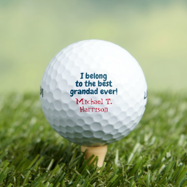 Bester Großvater je Individuelle Name Großvater Golfball (Insitu T-Shirt)