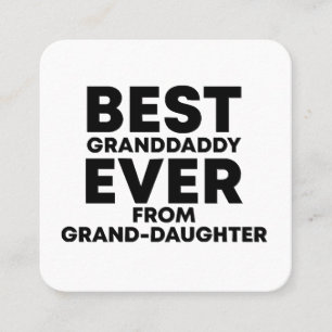 Bester Großvater je von Enkelin Quadratische Visitenkarte