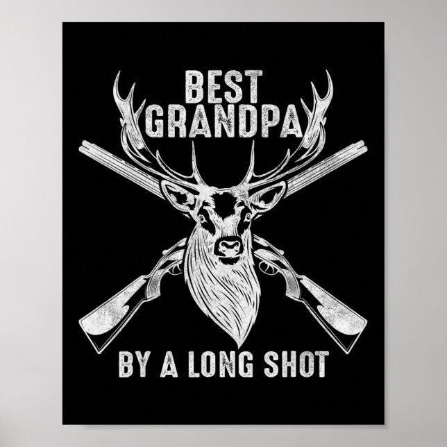 Bester Großvater nach langem Schuss - Männchen Hir Poster (Vorne)
