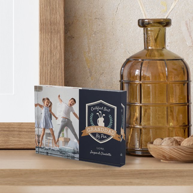 Bester Großvater nach Par | Golf Opa Fotoblock (Von Creator hochgeladen)