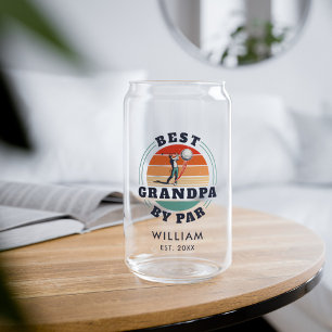 Bester Großvater Ruhender Golfplatz Vater Retro Cu Dosenglas