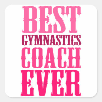 Bester Gymnastiktrainer je Quadratischer Aufkleber