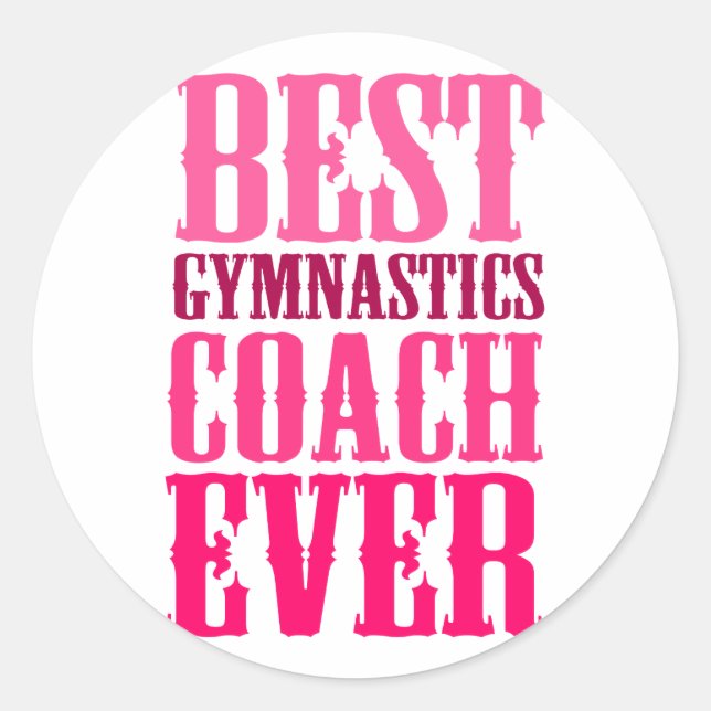 Bester Gymnastiktrainer je Runder Aufkleber (Vorderseite)