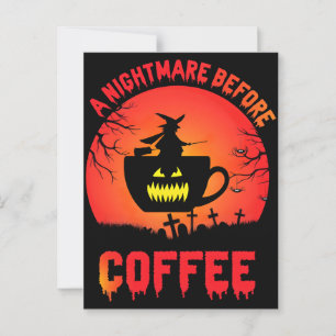 Bester Halloween-Coffee-Spooky Brew & Coffein Fun Postkarte