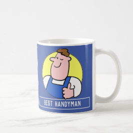 Bester Handyman Cartoon mit Ihrer Namensauswahl. Kaffeetasse