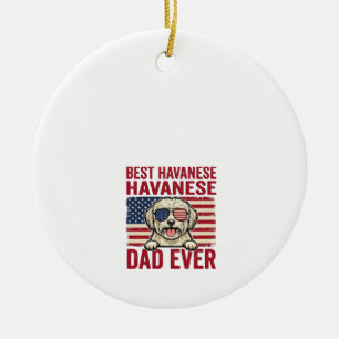 Bester Havanese-Vater Aller Patrioten Hund-Shirt-D Keramik Ornament