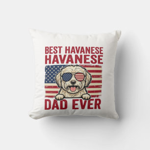 Bester Havanese-Vater Aller Patrioten Hund-Shirt-D Kissen