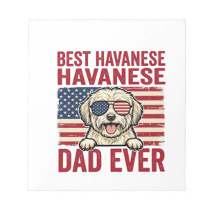 Bester Havanese-Vater Aller Patrioten Hund-Shirt-D Notizblock