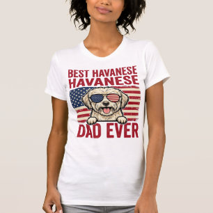 Bester Havanese-Vater Aller Patrioten Hund-Shirt-D T-Shirt