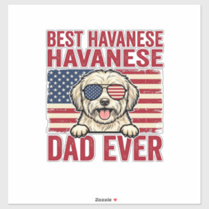 Bester Havanese-Vater Aller Patrioten Hunde-Shirt- Aufkleber